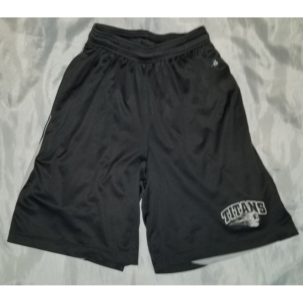 Badger‎ Sports Titans Grey Basketball Gym Shorts Mesh Drawstring Size Small 2035
